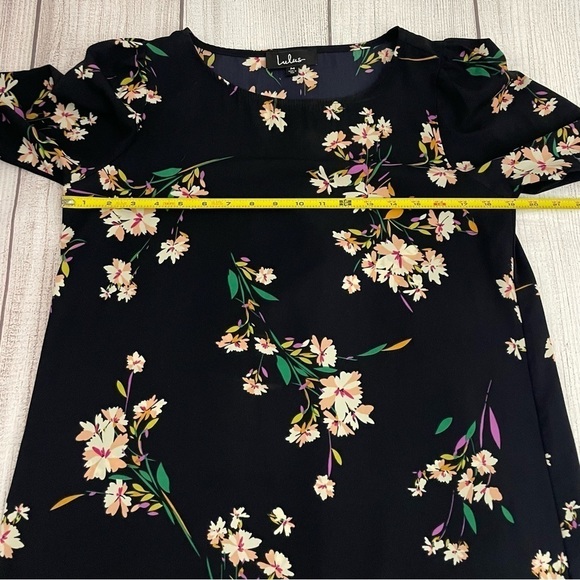 LULUS Women’s Herbaceous Babe Navy Blue Floral Print Shift Dress Size Medium - Picture 5 of 8